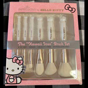 New Hello Kitty "Kawaii Icon" 6 Pc Brush Set